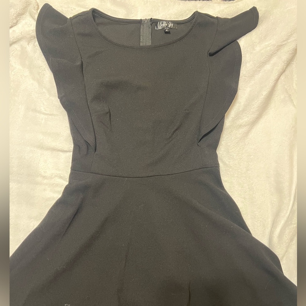 Black mini dress
